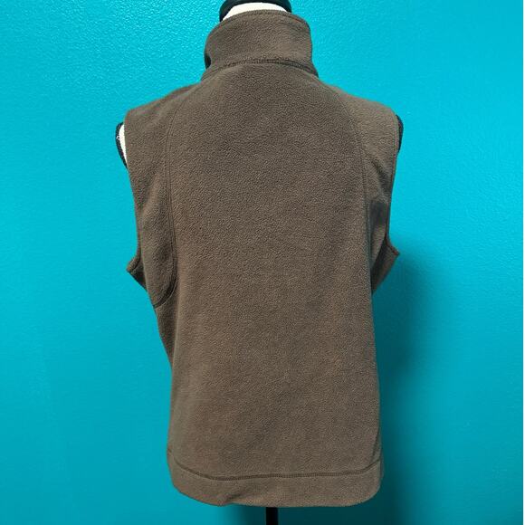 Kim Rogers Brown Fleece Zip Front Winter Vest Women's Medium - Picture 5 of 9